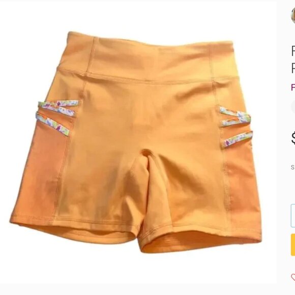 FABLETICS Trinity Motion365® Mid-Rise 5'' Short - Marigold/New Wave Floral - Picture 1 of 1